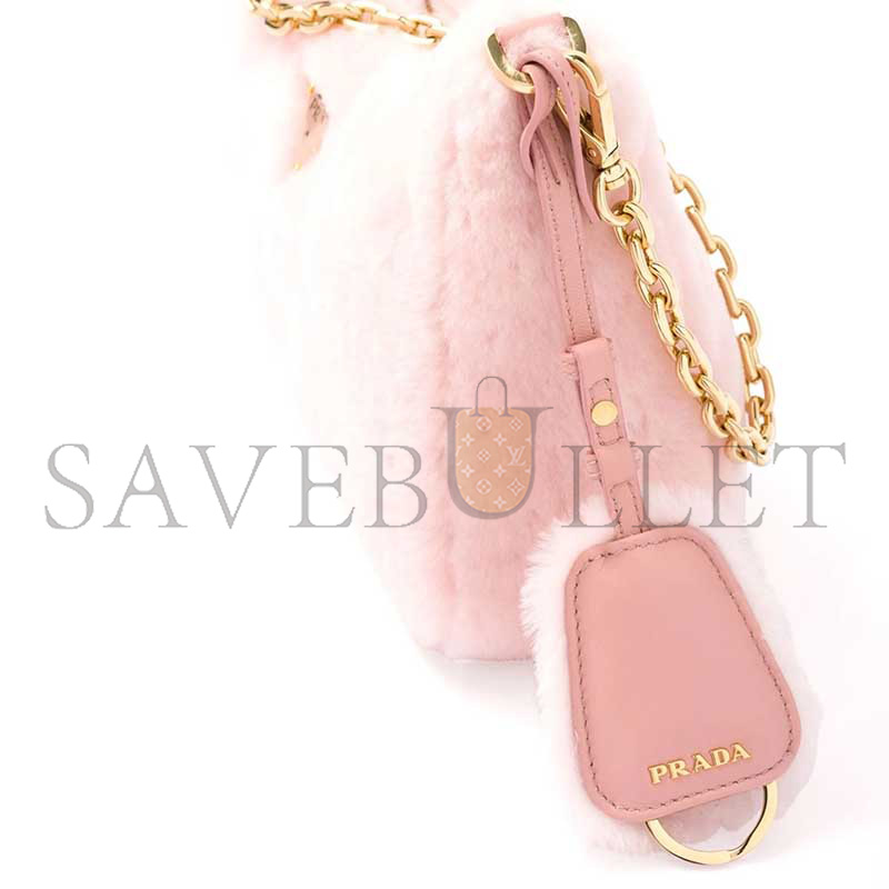 Pra*a re-edition shearling mini bag 1bc204 (22*18*6cm)